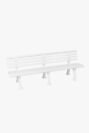 Banc PVC avec dossier 2m blanc