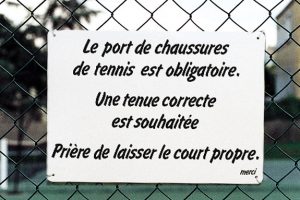 Pancarte tennis