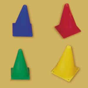 Lot de 12 cones 4 couleurs H. 23cm