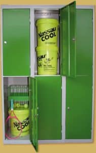 Vestiaires largeur 30cm avec 4 monnayeurs