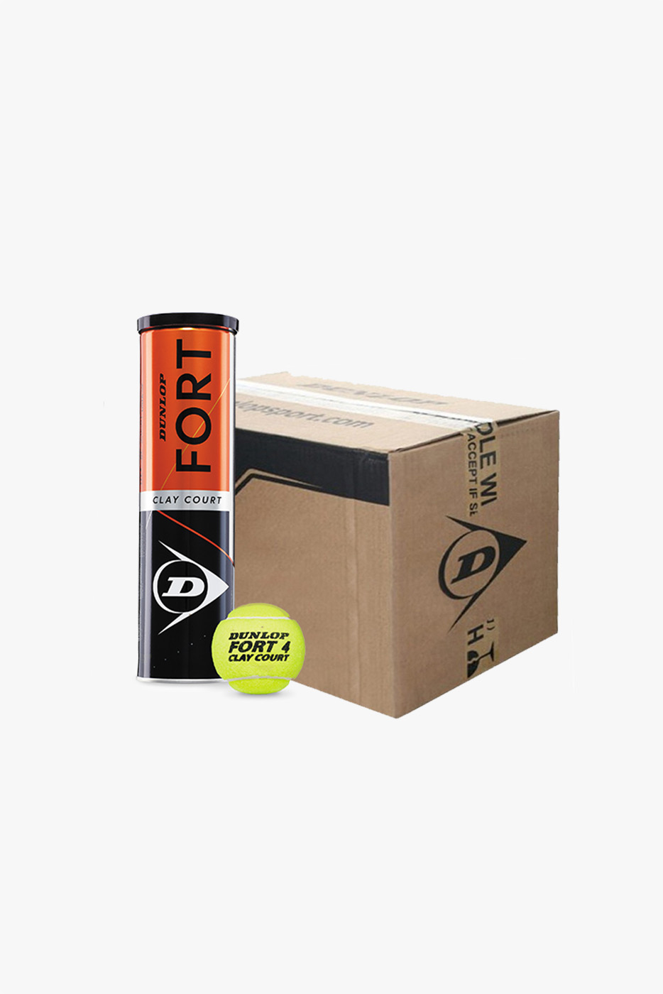 Carton 18 tubes x 4 balles DUNLOP TERRE BATTUE